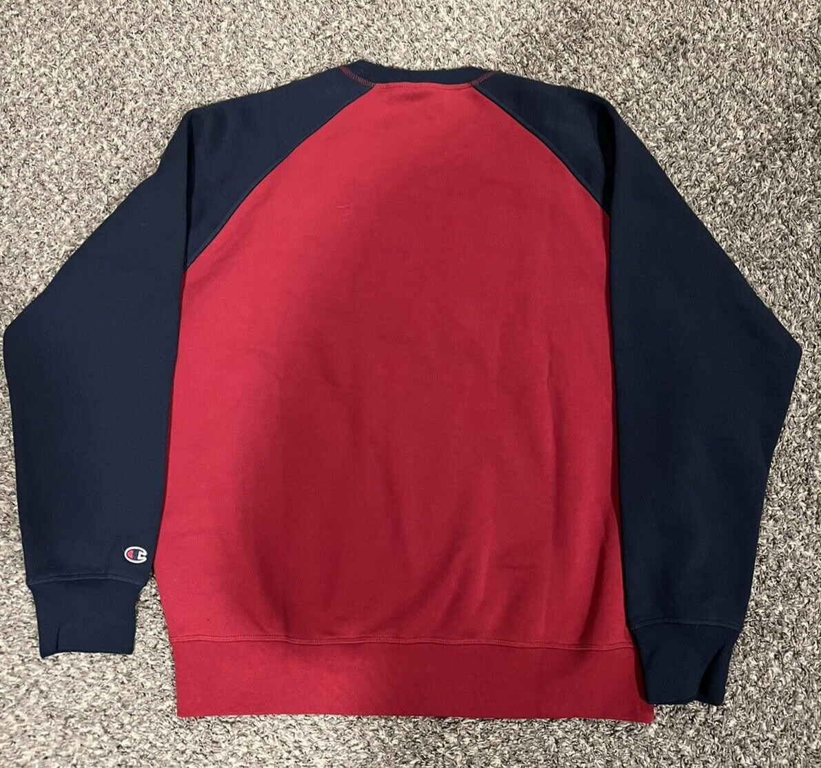 Champion Logo 1919 Men's Red and Blue Sweatshirt Top Style 216913