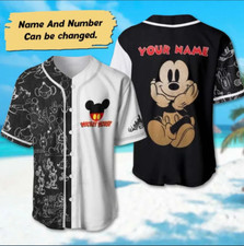 Custom Mickey Mouse 3D Baseball Jersey Shirt Halloween Gift Best Price Us Size