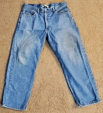 Levis Mens 505 Relaxed Fit Denim Jeans 38 X 29