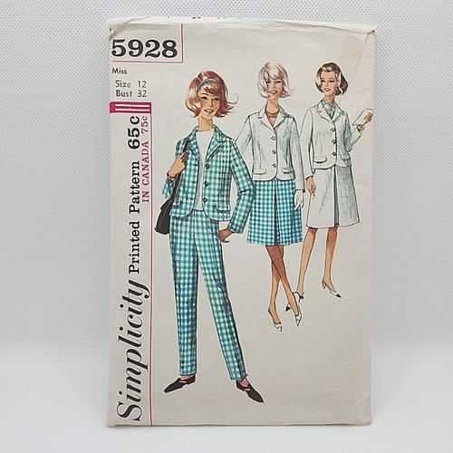 Simplicity 5928 Misses' Jacket Blazer Skirt Pants Sewing Pattern Size 12 Uncut - Picture 1 of 6