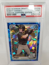 Robert Hassell 2020 Bowman Draft Chrome 1st Sapphire #BD-39 PSA 9 Mint 