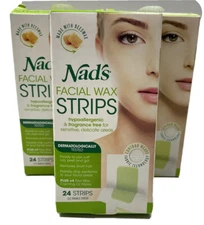 NADS FACIAL WAX STRIPS 72 COUNT DISTRESSED BOX