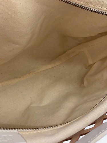 HEREU Other Leather Mesh Handbag Bag -- Cream Used Excellent Condition Japan - Picture 2 of 7