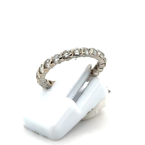 18K 750 White Gold RG 51 Memory 1,25 Ct.T Diamond Ring Unikat Diamant Vollmemory - Bild 19 von 24