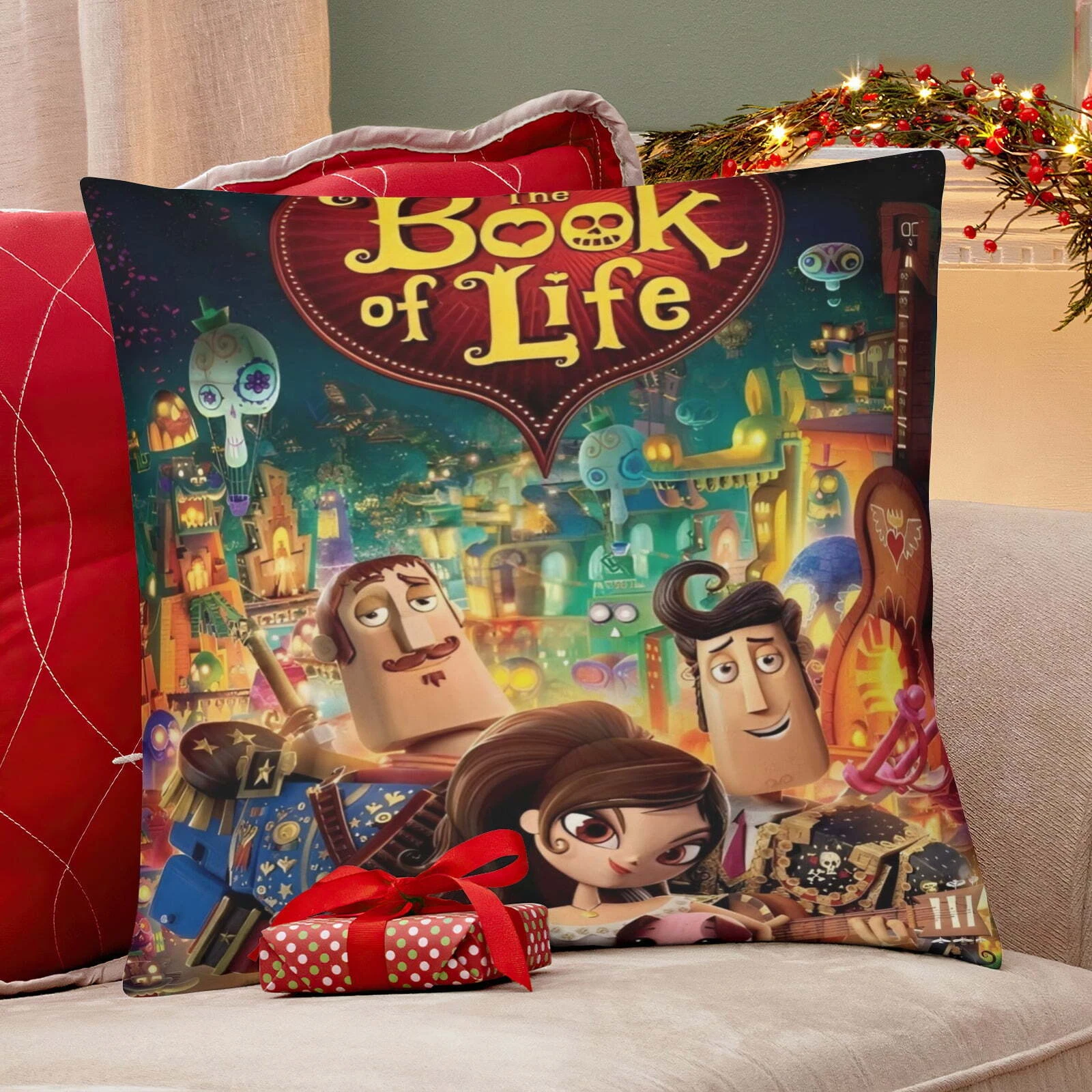 The Book of Life Decorative Throw Pillow Cover Short Plush