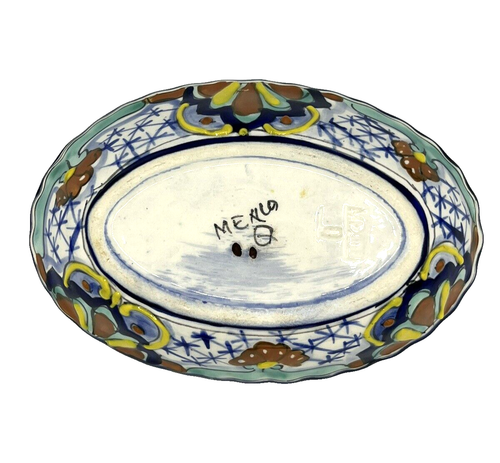 Mexikanische Keramik Southwest Talavera Servier Kasserolle 2,5 Tassen blau - Bild 8 von 11
