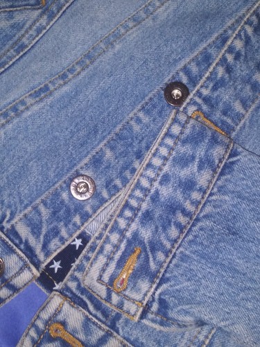 Vintage TommyJeans Womens Cropped Blue Size XS XP Buttoned Denim Jacket 192847 - Picture 6 of 10
