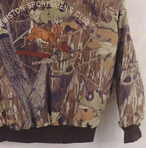 Unbranded Hunting Camo Jacket M Snap Front Embroidered Sportsman Club Minnesota - Picture 6 of 8