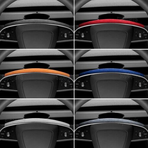 Pegatina de cubierta de volante de gamuza roja para Tesla Model 3 Highland 2024- - Imagen 4 de 9