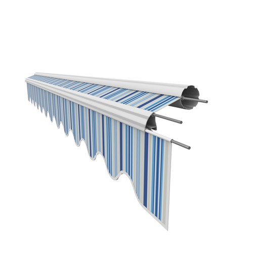 Gebraucht Markisenstoff  Markise 3 bis 6m mit Volant UV-Schutz fertig genäht - Bild 12 von 85