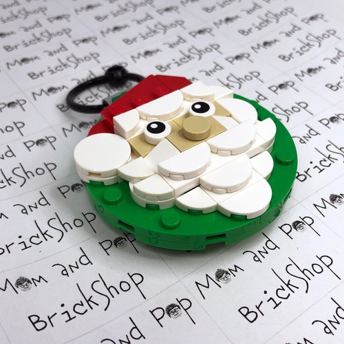 LEGO Christmas Ornament Santa with Red Hat and Beard Assembled from Set 40744 - Picture 3 of 6