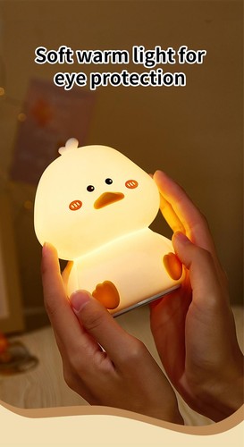 Lámpara de Mesa LED Silicona Pato Táctil Multicolor Moderna Portátil USB Medio Decoración - Imagen 14 de 30