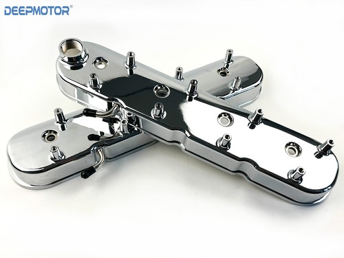Deepmotor Cast Aluminum Tall Valve Covers for LS1 LS2 LS3 LS6 5.3 6.0 Chrome - Picture 5 of 6