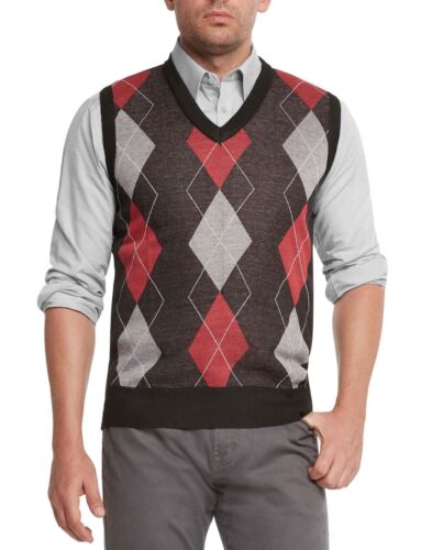 True Rock Men's Argyle and Solid V-Neck Fashion Sweater Vest NEW - Picture 15 of 55