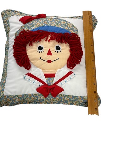 Raggedy Ann & Andy Pillows • Applause • Retro 3D Kids Decor • 13” X 13” - Picture 6 of 7