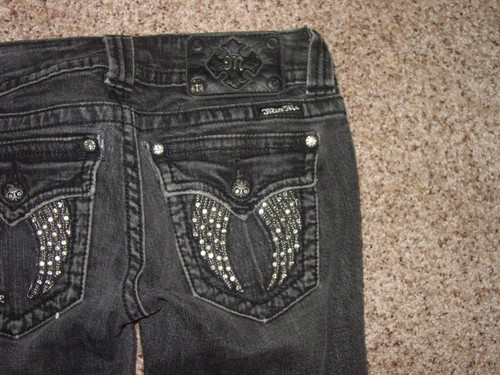 Womens Miss Me JP50825K-4 "Angel Wings" Skinny Jeans! Size 26x30 Sold As Is! - Picture 11 of 12