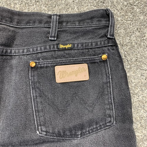 Vintage Wrangler Jeans Mens Fits 36x32 Black Cowboy Western Pants Made in USA - Picture 7 of 12
