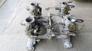 Inlet With 4 - Solex Carburetor, Ferrari V-8, Dino, 4-Ventiler 3,0 3,2