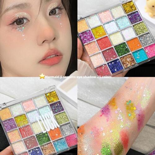 16/25 Color Glitter Eyeshadow Mermaid Sequin Performance and Daily Make-up'`,. - Picture 16 of 16