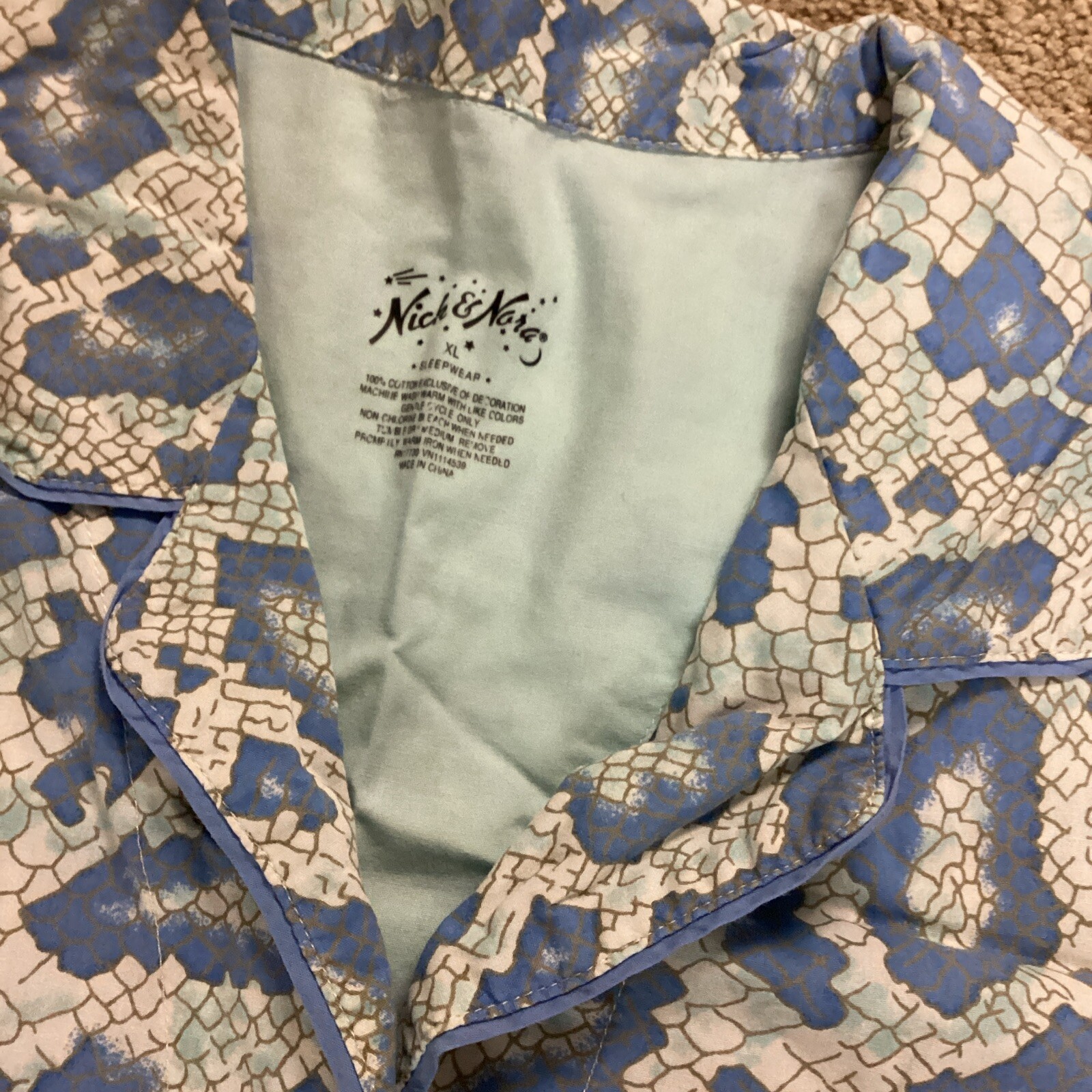 NICK & NORA PYTHON PJ'S TWO PIECE ROLL-UP PANT & … - image 2