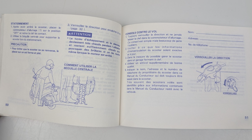 Honda 1992 SK50M Dio SR Original Factory Owner's Manual Printed in Japan VGC - Picture 7 of 9