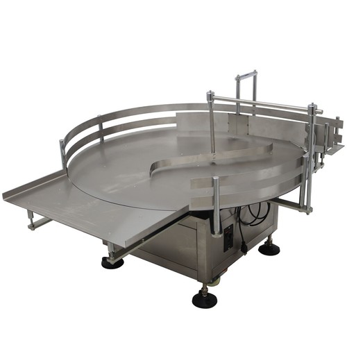 Automatic Bottle Accumulation Table 39.37in Tabletop Turn Rotary Bottle Conveyor - Picture 3 of 24