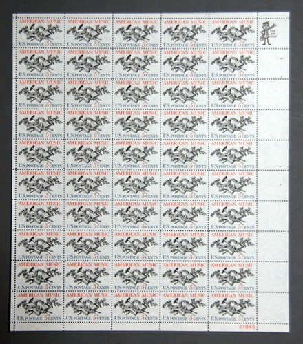 US Stamps 1964 Mint Sheet 5 cent "American Music" Oct 15,  MNH SC# 1252 - Picture 1 of 10