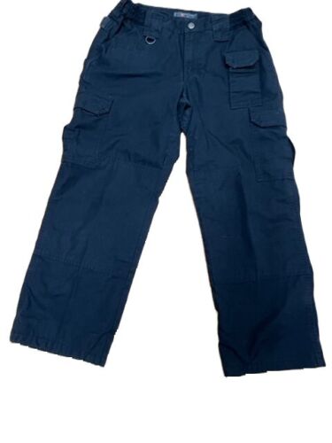Y2K 5.11 Tactical Men/Junior Style Cargo Pants Black Multi Pocket Sz 28x26