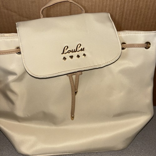 Women bag Loulu Cream color Backpack straps 13 x 11 x 7 NEW - Picture 3 of 10