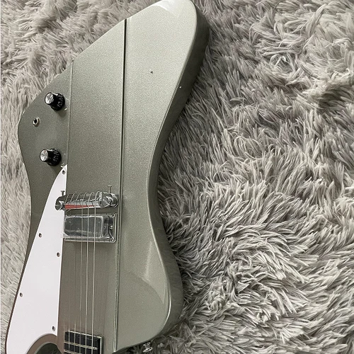 Custom Firebird Electric Guitar Gray Mini Pickups Chrome Hardware Free Shipping - Picture 6 of 16