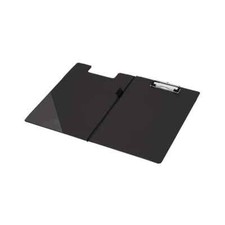 Q-Connect PVC Foldover Clipboard Foolscap Black KF01300 x 10