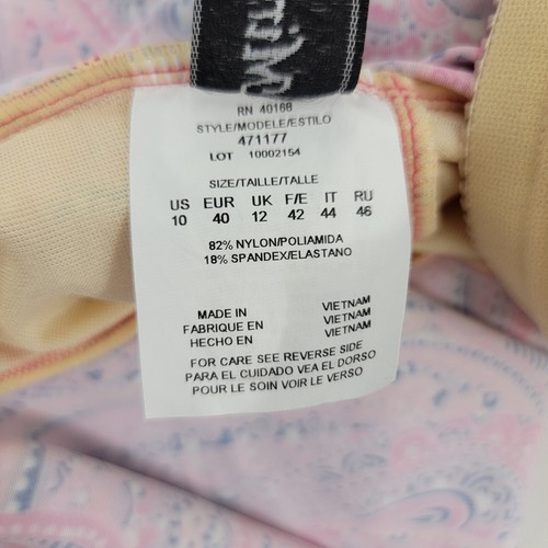 MIRACLESUIT Women Tankini 10 Swim Top Ruffle PINK Paisley Tinted Love Tiering Up - Picture 10 of 14