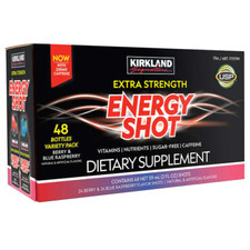 Kirkland Signature Extra Strength Energy Shot, 48 Bottles, 2 Oz Each Fresh