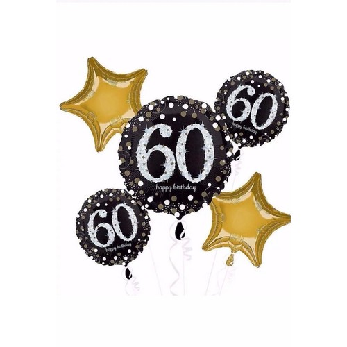 Adult Birthday Balloon Bouquet - Sparkling Celebration Birthday Party Supplies - Picture 13 of 19