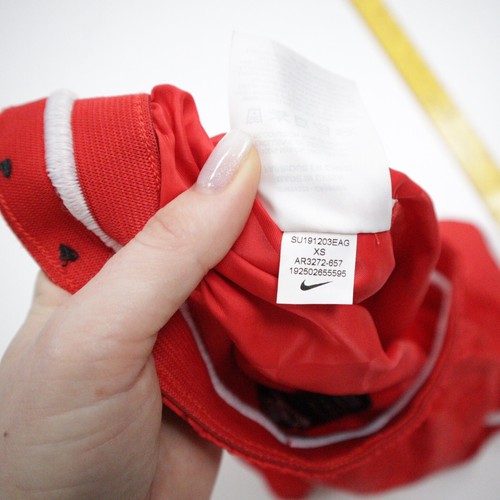 NIKE Women's Size XS Check Red Athletic Shorts Gym Fitness Yoga - Picture 6 of 9
