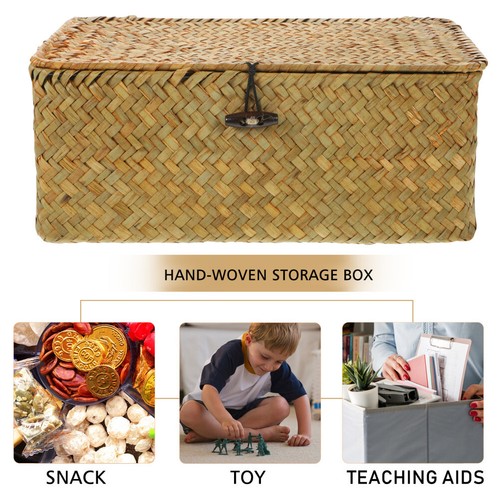 Storage Basket wicker storage bins wicker storage baskets with lids Handcrafted - Picture 6 of 11