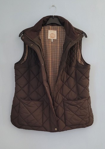 Ladies Joules Khaki Green Showerproof Diamond Quilted Gilet Size 18 Ex Condition - Picture 3 of 8