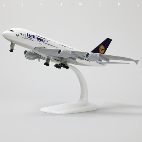 Airbus A380 1/300 German Airlines Diecast Metal Airplane Model with Stand - Picture 3 of 9