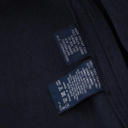 Ralph Lauren Vintage Women's Linen Blue Jacket Blazer Size US 10 (made in Japan) - Picture 7 of 11