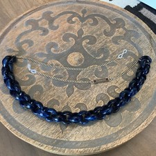 Missoni Gold  Marbled Blue Chunky Statement Sunglasses Glasses Chain Lanyard