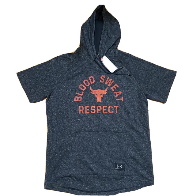 Under Armour Mens Project Rock Blood Sweat Respect Hoodie Size Small 1326409 001 for sale online