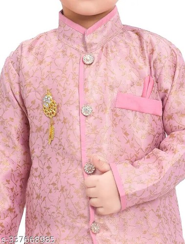 Kinder Sherwani bedruckter Kurta Pyjama für Jungen Trachtenmode - Bild 2 von 6