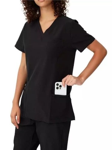 Floralhue Women’s Scrub Set,blue V-Neck Top & Cargo Pants w/ 10 Pockets, Size S - Picture 3 of 10