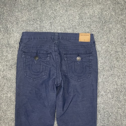 True Religion Pants Girls Size 12 Blue Corduroy Straight - Picture 8 of 11