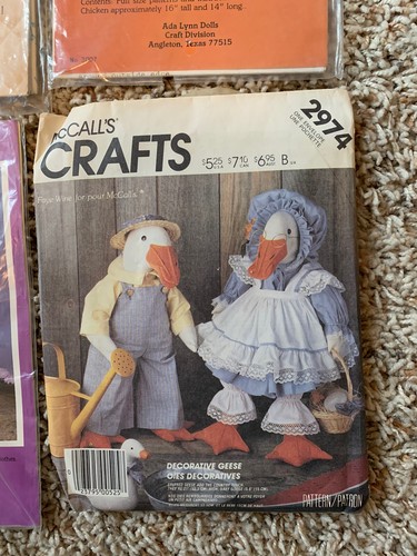 Vintage Doll Patterns New or Uncut Patch Press Ada Lynn McCalls Geese Lot of 4 - Picture 2 of 9