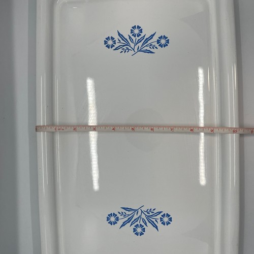 Vintage Corning Ware Broil Bake Tray Pan 16x10 Blue Cornflower P-35-B 1 USA - Picture 7 of 9