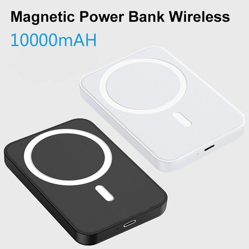 10000mAh Magnetic Power Bank Wireless Charger Battery Pack for iPhone 14 13 12 - Photo 1 sur 13