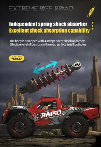 1:14 70KM/H 4WD RC auto 2.4G brushless fuoristrada telecomando auto Monster Truck - Foto 18 di 21