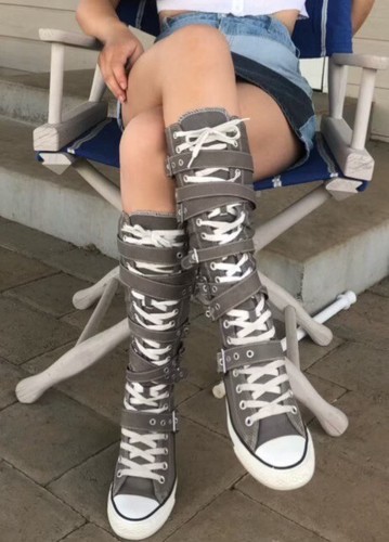 RARE VTG Converse All Star XX-HI Knee Buckle Unisex Size 8.5 Excellent Condition - Picture 9 of 10