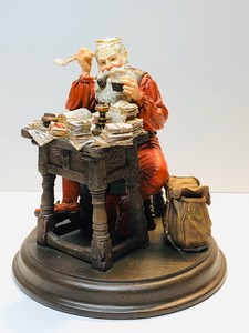 Rare-Saturday-Evening-Post-Norman-Rockwell-Santa-Reading-Letters-Statue